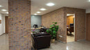 manufactured stone brick veneer slimfix heather handmade B05EA 102268 installed office wall