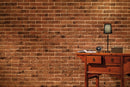 manufactured stone brick veneer slimfix heather handmade B05EA 102268 installed on study room wall wide