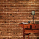 manufactured stone brick veneer slimfix heather handmade B05EA 102268 installed on study room wall