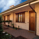 manufactured stone brick veneer slimfix olive handmade B05OL 102270 installed on exterior face botique hotel closeup