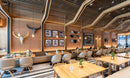 manufactured stone brick veneer slimfix orange handmade -102267 installed on restaurant wall