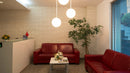 manufactured stone brick veneer slimfix white handmade B05WH 102264 installed company entrance reception wall