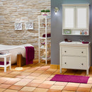 manufactured stone pavers 12x12 Isola 20 cotto dark cotto light cotto yellow installed onbathroom floor
