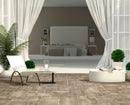 manufactured stone pavers Sienna ash Antique Pattern F01AS 317916 installed terrace hotel room patio