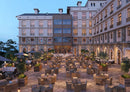 manufactured stone veneer ashlar pattern petra olive handmade S11OL 101241 installed facade hotel building restaurant