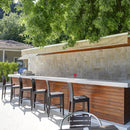 manufactured stone veneer ashlar pattern petra sand handmade S11SN 318788 installed hotel outside bar square