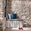 manufactured stone veneer slate look cappadocia handmade S03PR 101203 installed living room walls closeup