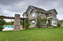 manufactured stone veneer slate look Sierra ash handmade S05AS 101219 installed facade house swimming pool