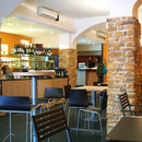 manufactured stone veneer slate look Sierra coffee handmade S05CF 101218 installed columns coffee shop