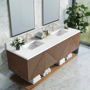James Martin Marcello 72" Floating Double Bathroom Vanity, Chestnut