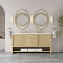 James Martin Marigot 72" Double Bathroom Vanity, Sunwashed Oak