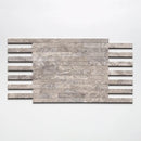 Iron Burgundy Fine Textured Plank Marble Tiles 1 9/16x18