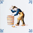 Sage Jade Glazed Delft Ceramic Tiles 6x6