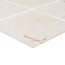 mayra white limestone 24x24 brushed profile view