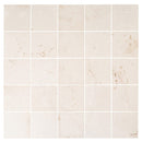 mayra white limestone 24x24 polished top view