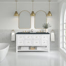 James Martin Breckenridge 60" Double Bathroom Vanity, Bright White