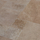 Meandros Walnut Antique Pattern Brushed, Chiseled and Unfilled - Full Truckload angle closeup view