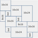 Silver Antique Pattern Brushed, Chiseled, and Partially Filled - Full Truckload pattern layout