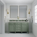 James Martin Brittany 60" Double Bathroom Vanity, Smokey Celadon