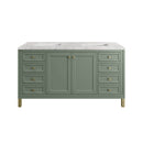 James Martin Chicago 60" Double Bathroom Vanity, Smokey Celadon