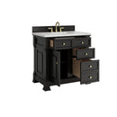 James Martin Brookfield 36" Single Bathroom Vanity, Black Onyx