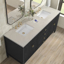 James Martin Myrrin 72" Double Bathroom Vanity, Carbon Oak
