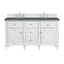 James Martin Lorelai 60" Double Bathroom Vanity, Bright White
