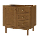 James Martin Laurent 36" Dual Mount Single Bathroom Vanity, Honey Oak