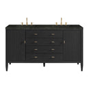 James Martin Myrrin 60" Double Bathroom Vanity, Carbon Oak