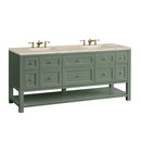 James Martin Breckenridge 72" Double Bathroom Vanity, Smokey Celadon