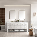 James Martin Breckenridge 72" Double Bathroom Vanity, Bright White