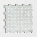 Ming Green Polished Basket Weave Marble Mosaics 12x12