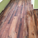 Seramiksan Color Body Porcelain Floor and Wall Tile 8"x48" Matte Monte Verde Mix SKU 905400 installed on a room floor with green walls
