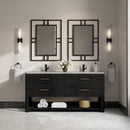 James Martin Lucian 72" Double Bathroom Vanity, Carbon Oak