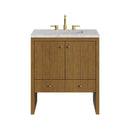 James Martin Hudson 30" Single Bathroom Vanity, Honey Oak