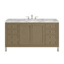 James Martin Chicago 60" Single Bathroom Vanity, Walnut Whisper