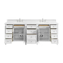 James Martin Brittany 84" Double Bathroom Vanity, Bright White