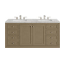 James Martin Chicago 60" Double Bathroom Vanity, Walnut Whisper