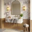 New York Marble Wall-mount Bathroom Sink Fluted Front (W)12" (L)20" (H)5"