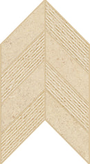 Mood Dune Mosaic Chevron 3d Limestone Look Porcelain Mosaics 7.44x10