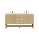 James Martin Marigot 72" Double Bathroom Vanity, Sunwashed Oak
