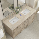 James Martin Lorelai 60" Double Bathroom Vanity, Whitewashed Oak