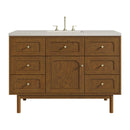 James Martin Laurent 48" Dual Mount Single Bathroom Vanity, Honey Oak