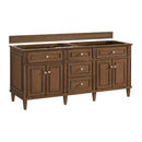 James Martin Lorelai 72" Double Bathroom Vanity, Mid-Century Walnut