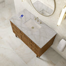 James Martin Laurent 48" Dual Mount Single Bathroom Vanity, Honey Oak