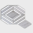 Multicolor Honed Stella Marble Mosaics 10x12 3/4