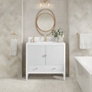 James Martin Myrrin 36" Single Bathroom Vanity, Bright White