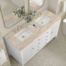James Martin Myrrin 60" Double Bathroom Vanity, Bright White