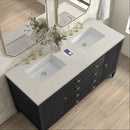 James Martin Myrrin 60" Double Bathroom Vanity, Carbon Oak