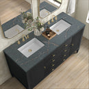 James Martin Myrrin 60" Double Bathroom Vanity, Carbon Oak